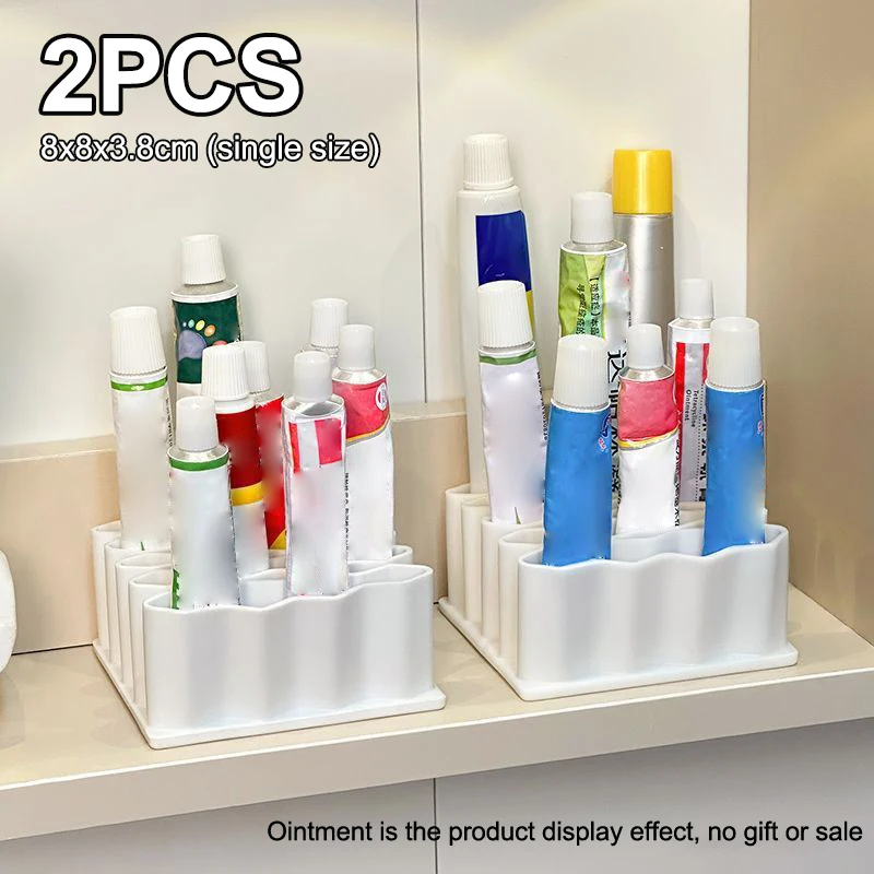 1/2PCS Wave-Design Desktop Organizer 5-Tier Stackable Stationery Storage Rack For Pens, Files & Office Supplies