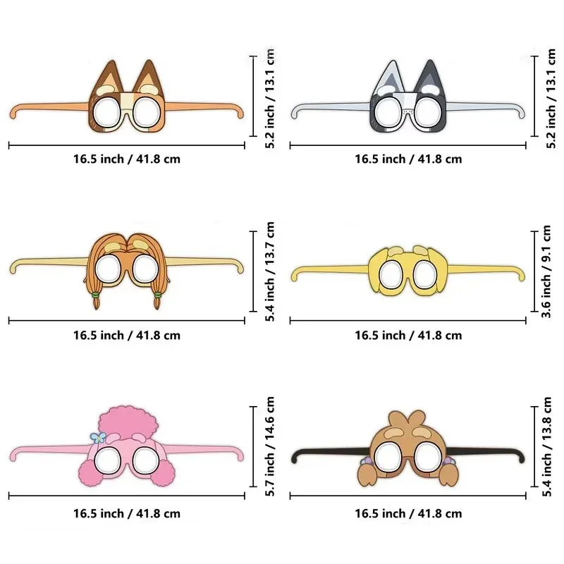 6/12/24 قطعة/المجموعة/المجموعة قناع أزرق البنغو حفلة عيد ميلاد ورقة نظارات قناع صور الدعائم للأطفال حفلة زينة باردة لوازم