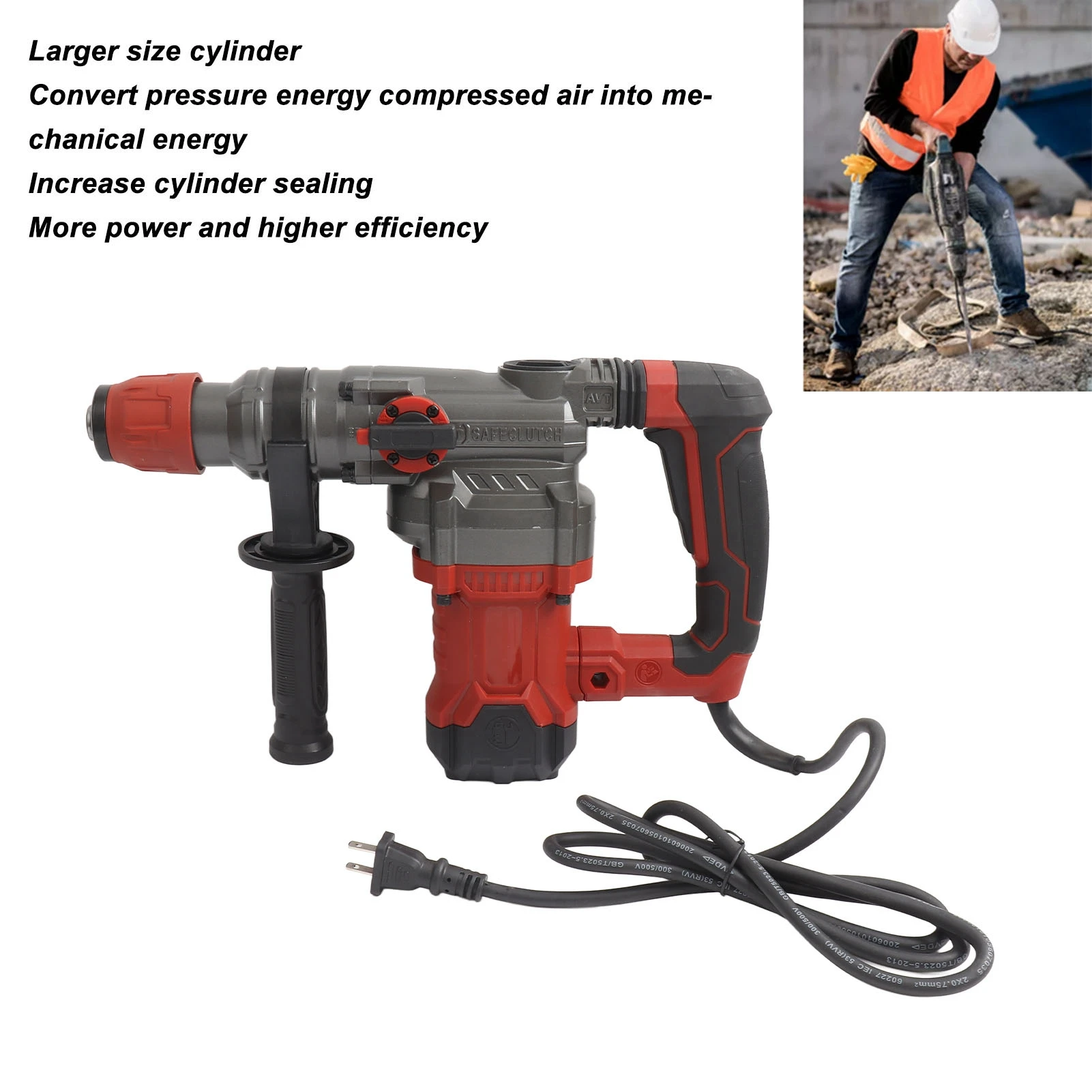 

Rotary Hammer Drill Set Electric Industrial Power Tool Automatic Handle Electric Hammer Drill Set