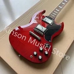 High quality  Red Electric Guitar,Mahogany body,Chrome Hardware,in stock,