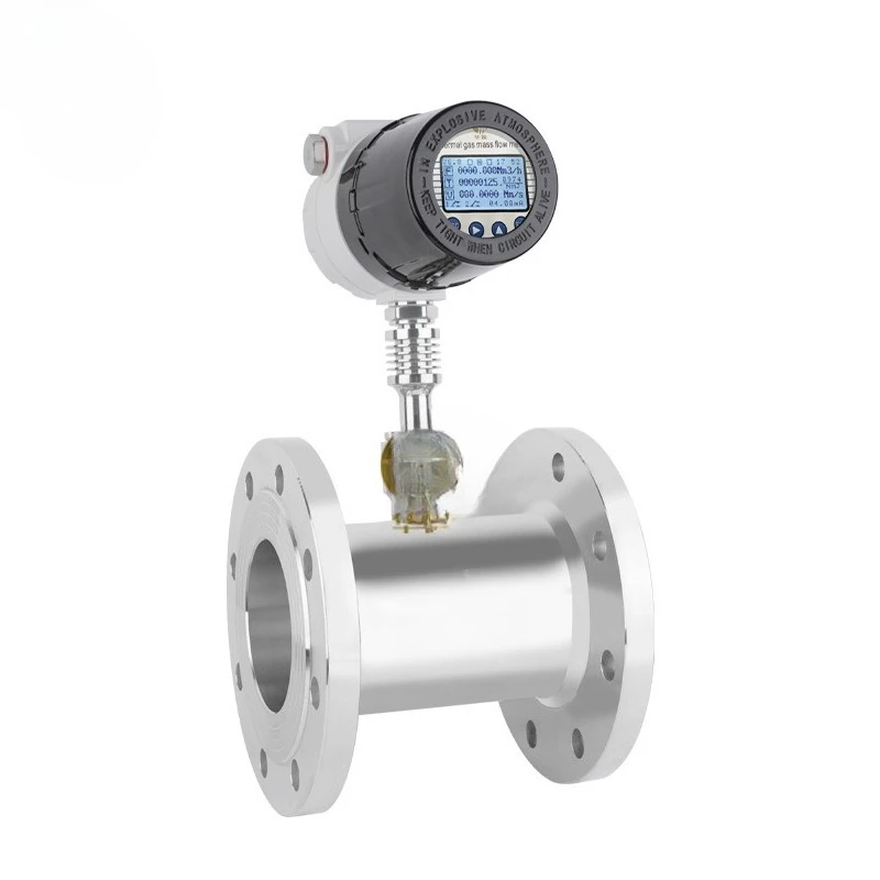 High Precision Thermal Gas Mass Flowmeter Compressed Air Flange Micro Gas Flowmeter