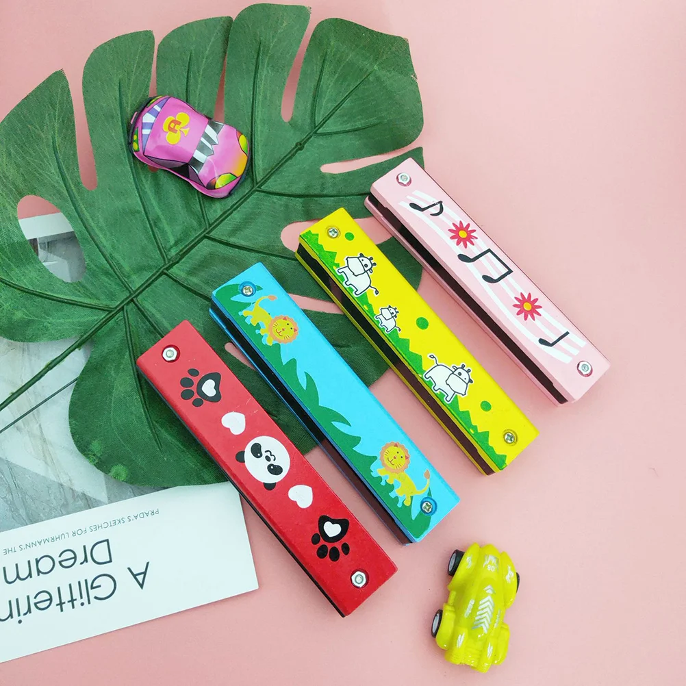 3 Pcs Music Harmonica Toy 16 Hole Wooden Instrument Kids Toys Musical Instruments