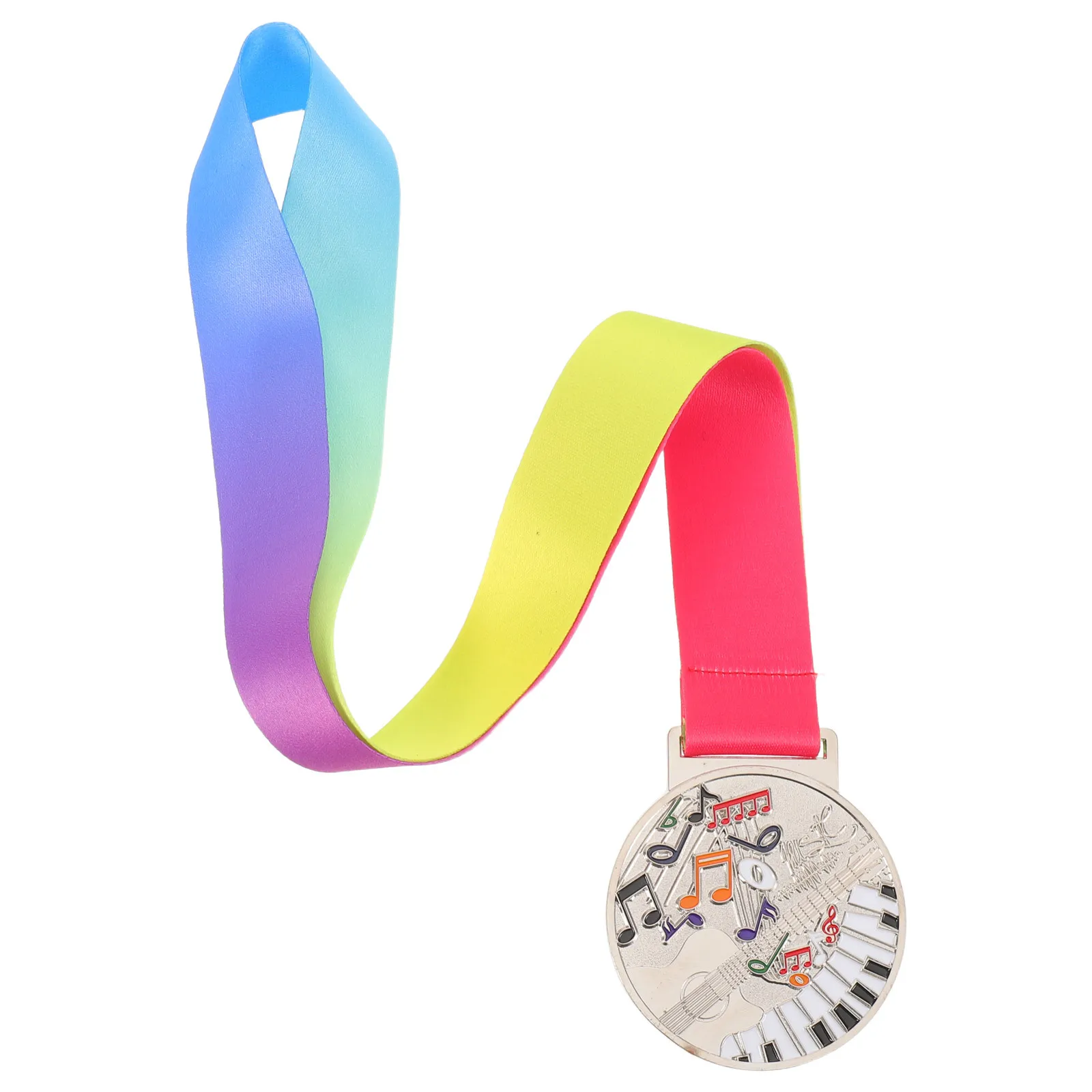 ميدالية جائزة الموسيقى الفضية من سبائك الزنك والبيانو والكمان والغناء وسام معدني متين لجوائز أداء المنافسة للأطفال #5