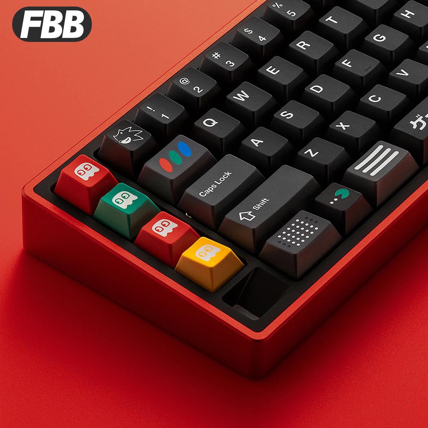 

FBB Keycaps SG Theme PBT Key Caps Set for 60%, 75%, 80%, 96%, 100% For Cherry Profile Mechanical Keyboards Accessories