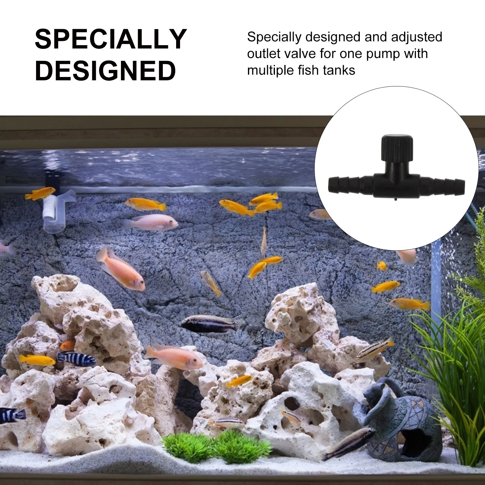 30Pcs Air Valve Inline 4mm Plastic Connector T Shape Adjustment Connector Aquarium Oxygen Tubing Fish Tank Bubble Control