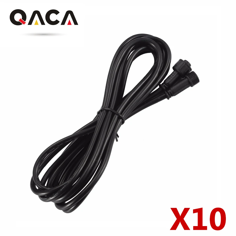 10-Pack 2PIN 1meter/2meter/3meter IP67 Waterproof Extension Cable/Connect Wire/Power Cord for Single Color LED Light