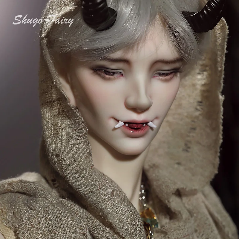 Yeixiuluo Bjd Doll 1/3 Taiyang Uncle Realistic Horn Vampire Resin Fullest Art Dolls Toy for Girls Boy New Year Gifts Shugafairy