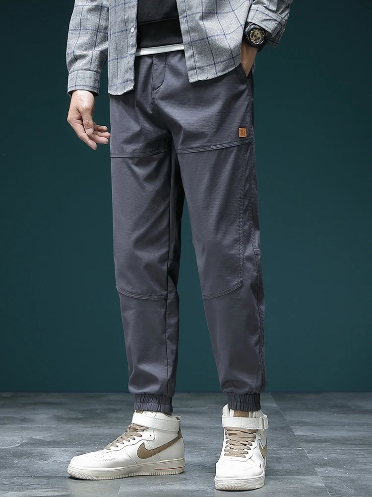 

Мужские зимние рабочие брюки American Sle, модные, брендовые, с манжетами, укороченные (9/10 длины), осенне-зимние, универсальные, спортивные, повседневные, длинные брюки