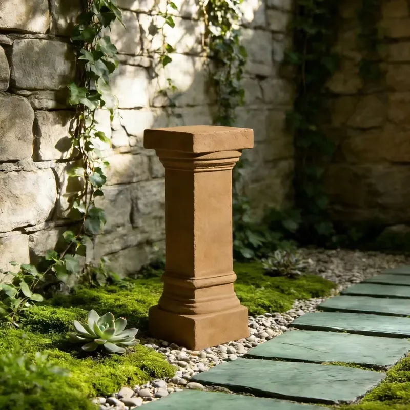 Resin statue wraps floral column and garden base, hand-painted comfortable design, must-have wedding atmosphere decorations
