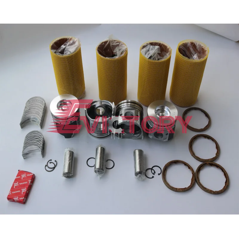 

For Yanmar excavator spare parts 4TNV94 4TNV94L 4TNV94HT overhaul rebuild kit + 16 valve +16 guide