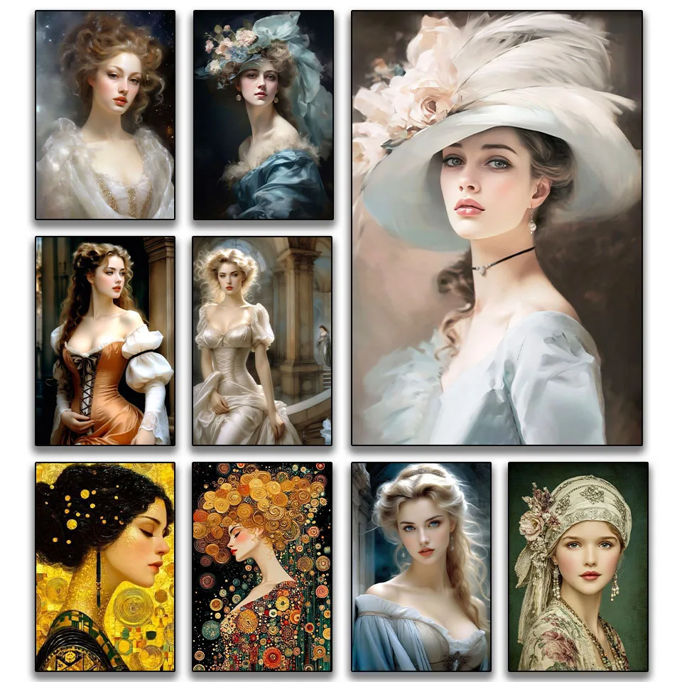 

Retro Style DIY Diamond Painting Art 5D Square round Diamond Mosaic Portrait Embroidery Cross-Stitch for Women Home Decor