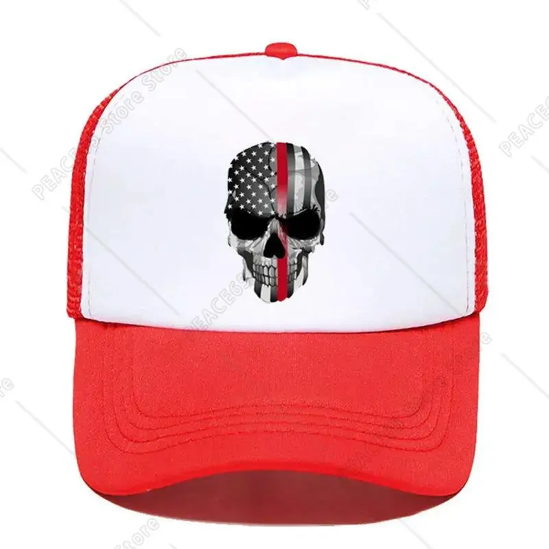 

New Fashion Unisex Skeleton Skull Trucker Hat Adult Adjustable Baseball Cap Men Women Sports Snapback Hats Dropshipping