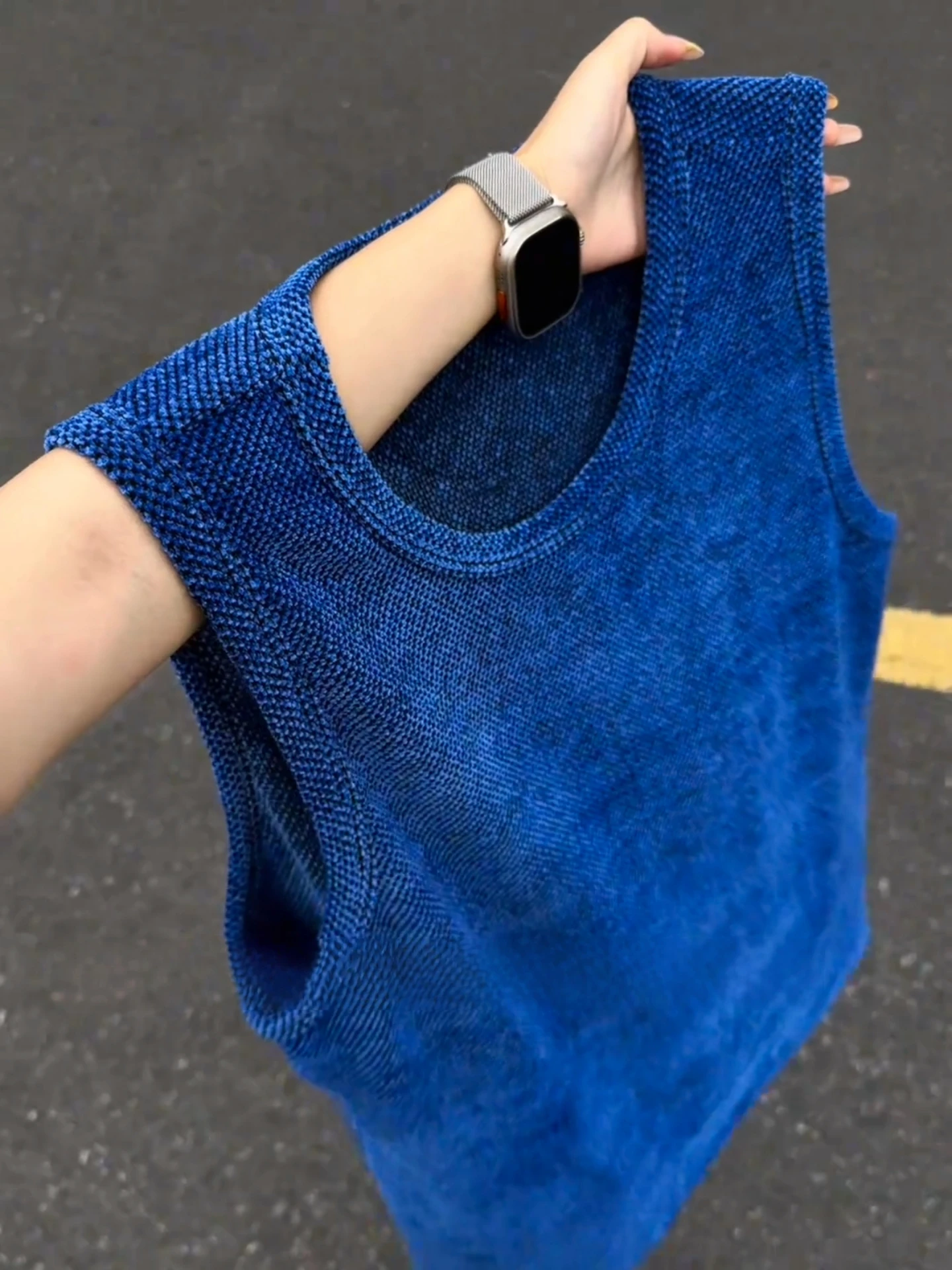Quick Dry Klein Blue Dragon Scale Pattern Vest Thin Breathable Sleeveless T-Shirt Texture Sport Shoulder Pad for Men And Women