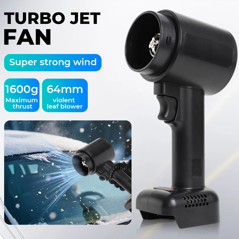 

Автомобильный жестокий вентилятор, тяга 1600 г, ручной турбореактивный вентилятор, 64 мм, бесщеточный двигатель, вентилятор для листьев, подходит для батареи Makita 21 В