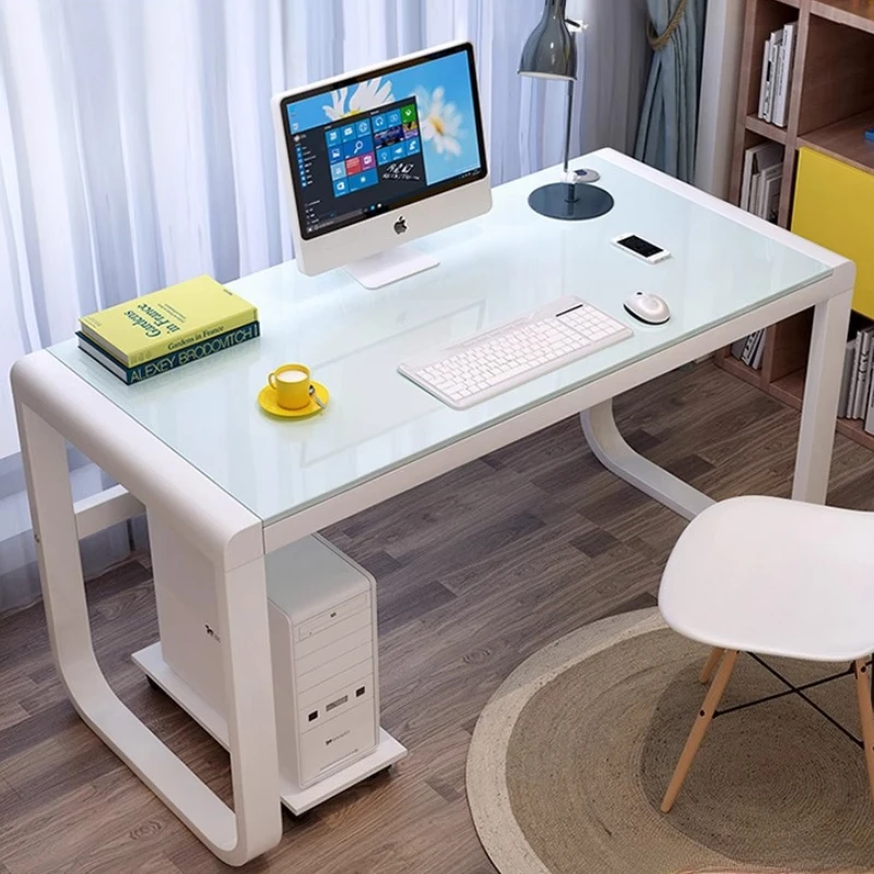 

Minimalist White Computer Desks Design Organizers Keyboard Setup Computer Desks Console Bedroom Mesas De Computador Furniture