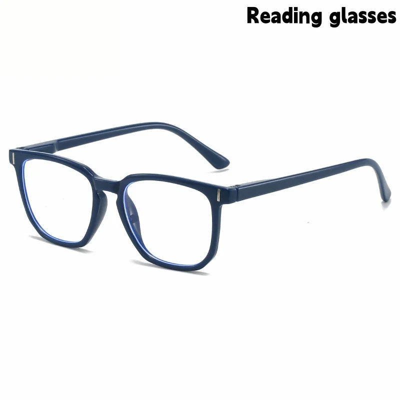 Square frame Korean style eyeglass frame for men and women, middle-aged and elderly, spring leg reading glasses