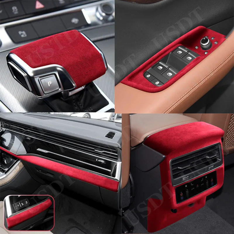 

Fit for AUDI Q7 2021 2022 2023 2024 2025 Interior Accessories Suede Leather Cover Trim Protection Molding