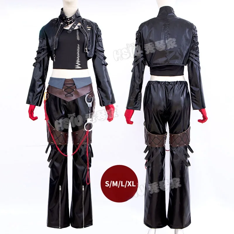 Veste et pantalon de vêtement intérieur imbibés de cuir pour femmes et filles, jeu d'anime, chemin vers nulle part, costume de carnaval complet, cosplay Angell