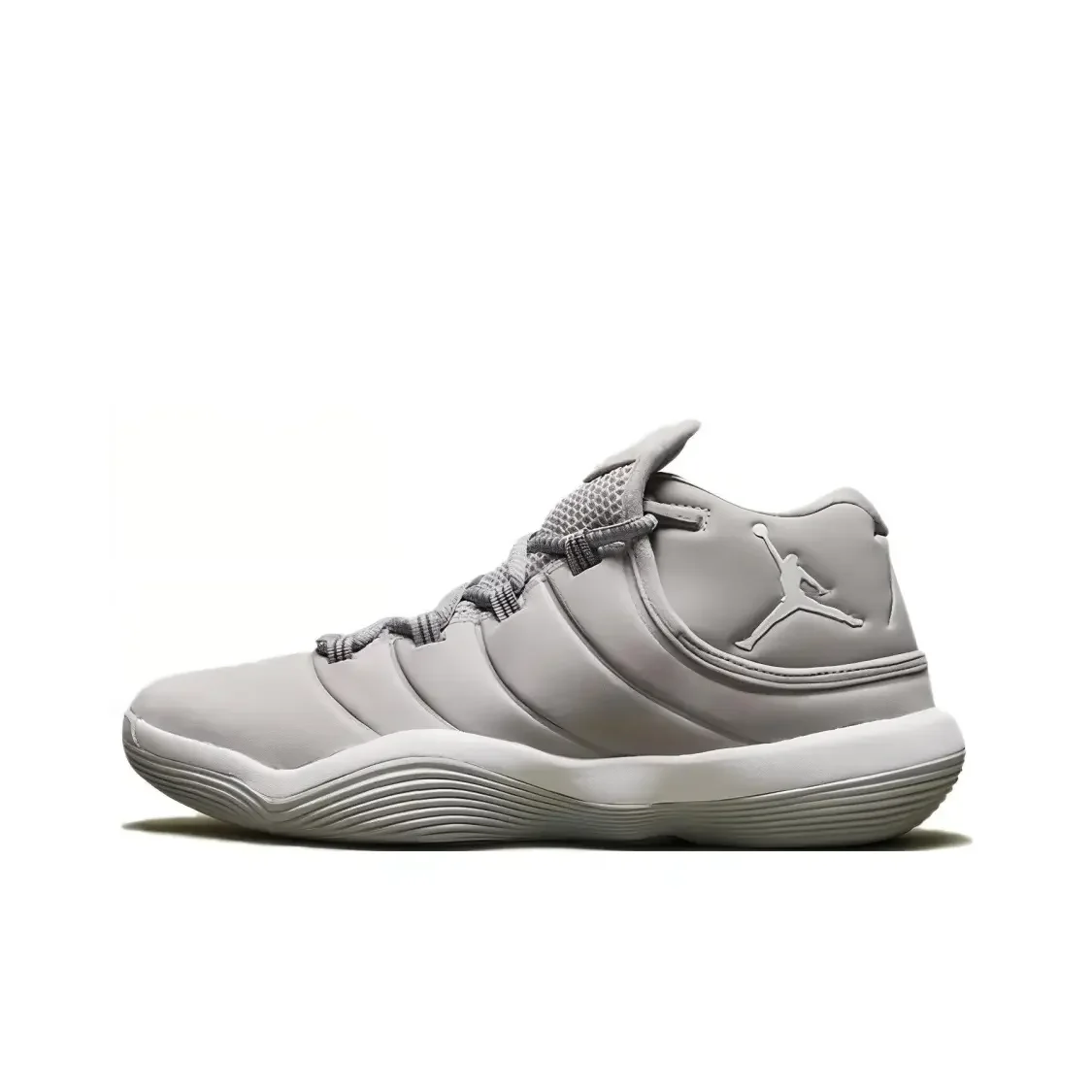 Jordan Super.Fly 2017 Round Head Comfortable Versatile GS Middle Help Basketball Shoes Gray Men and Women 921208-003