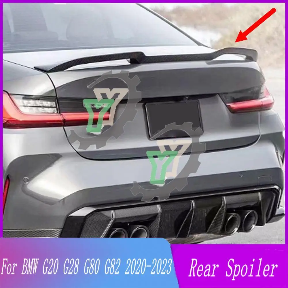 

Car Rear Trunk Spoiler Rear Wing Lip Trim For BMW 3 series 4 series M3 M4 G20 G28 G80 G82 2020 2021 2022 V style spoilers