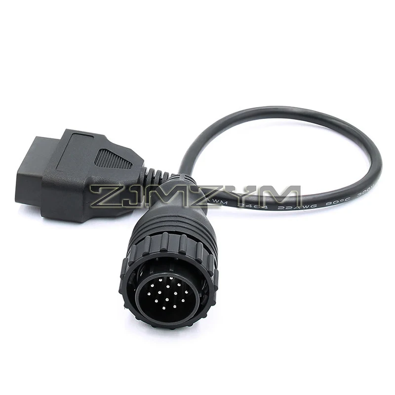 Car 14 Pin Connector OBD-2 Cable Female OBD-2 Jack to Male Car Diagnostic Auto Tool Extension Cable