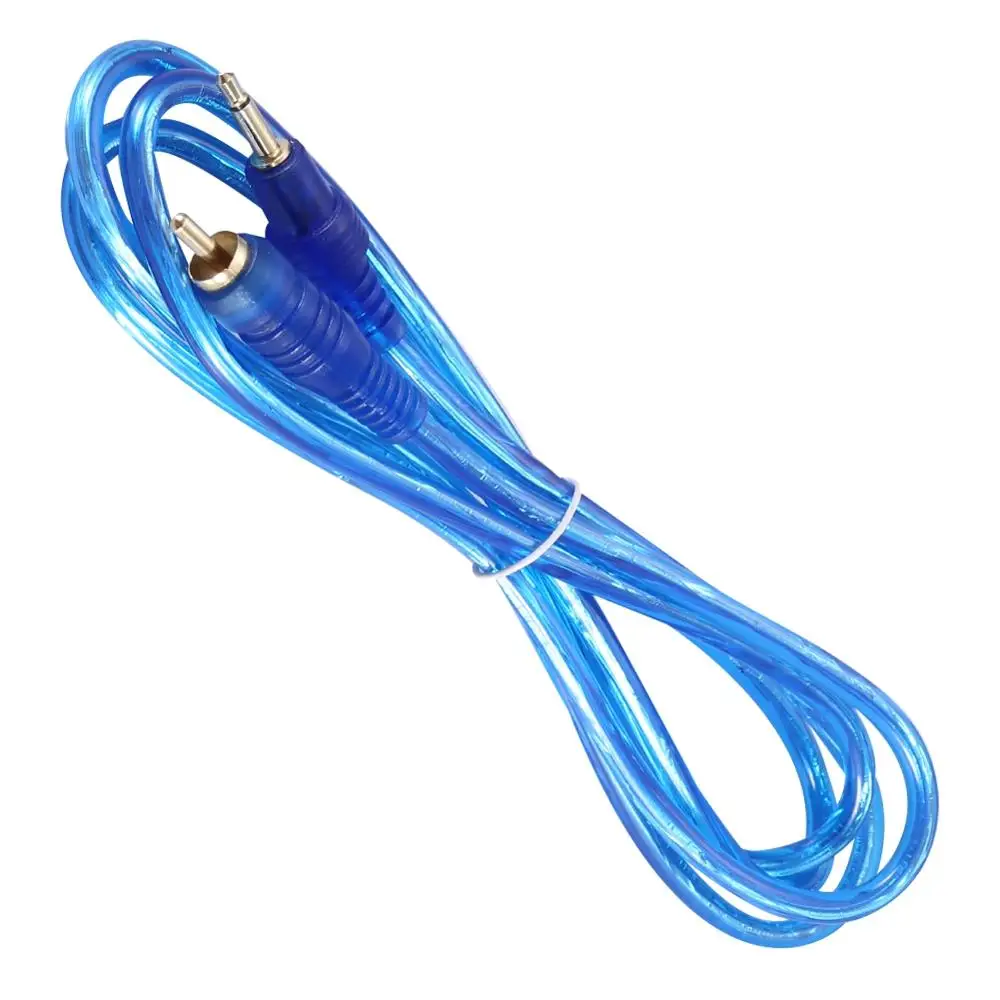 1.5m Silicone Tattoo Clip Cord HP2 Hurricane RCA Interface Tattoo Machine Power Supply Conversion Kit Hook Loop Connector Blue