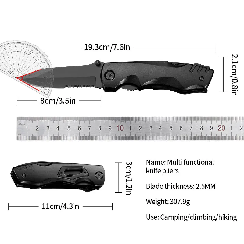 13-In-1 Camping Multi-Tool EDC Portable Pocket Knife With Storage Cover Swiss Army Knife Integrated Multifunctional Pliers