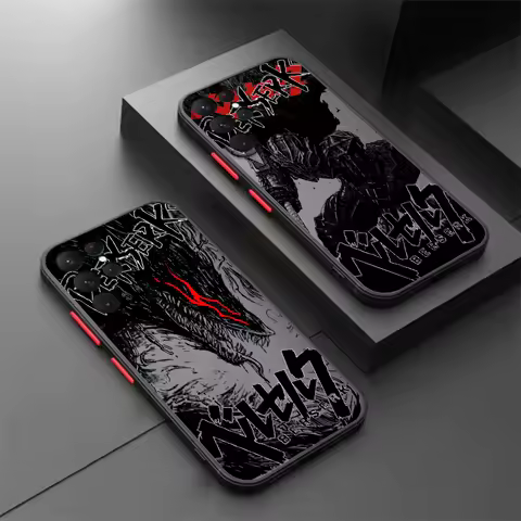 Anime Berserk Art Comics Frosted Translucent For Samsung Galaxy S24 S23 S22 S21 S20 FE S10 S9 S8 Plus Ultra Pro 5G TPU