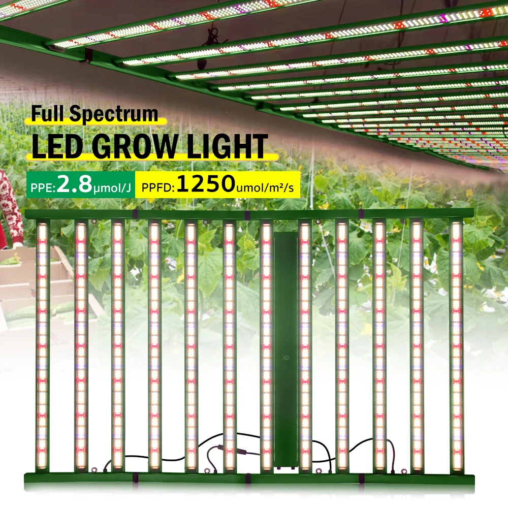 1200W 1320W Full Spectrum LED Grow Light LM281B High Brightness For Greenhouse Tent Plants Foldable Growing Lamp IP65 Waterproof