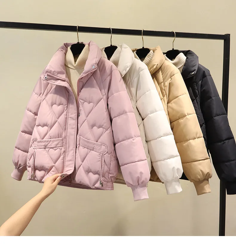 Novas mulheres jaqueta de algodão 2025 inverno temperamento elegante casaco feminino confortável solto senhoras algodão acolchoado outerwear