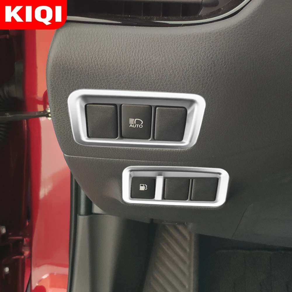 Fog Lights Switch Cover for Toyota C-HR CHR 2016-2023 Car Tank Button Trim Headlight Switchs Circle Sticker Accessories