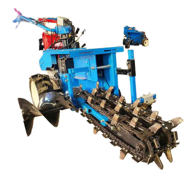 

【Hot】Hand Operated Trencher 12cm 15cm 20cm 40CM Width 80cm 1m 50CM Depth Self-propelled Trenching Machine Chain Type Ditching Ma