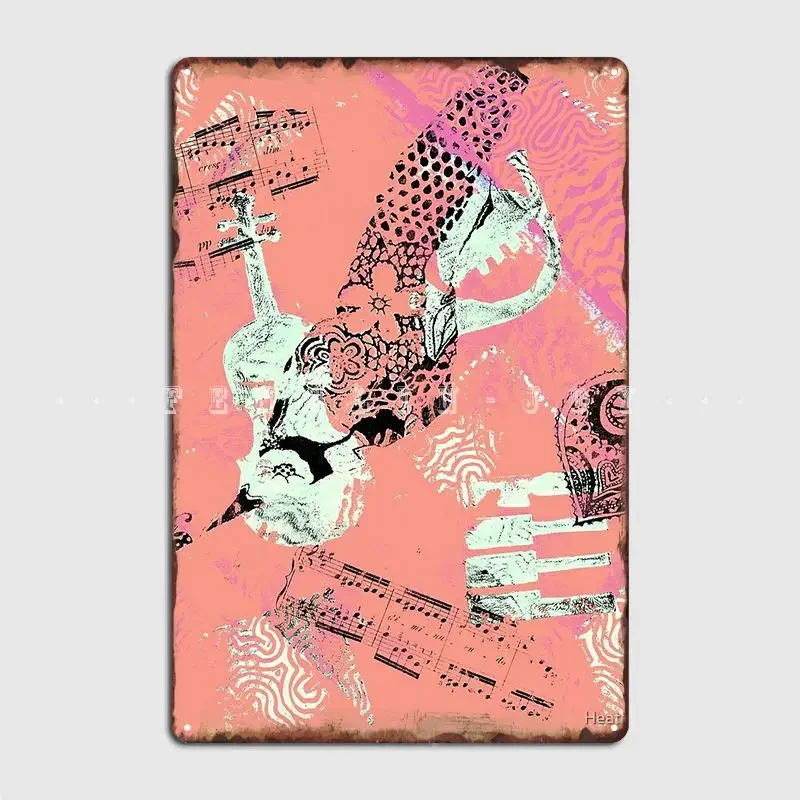 Musical Memories 5 Faux Chine Colle Monoprint Metal Sign Cinema Garage Cinema Personalized Wall Decor Tin Sign Poster