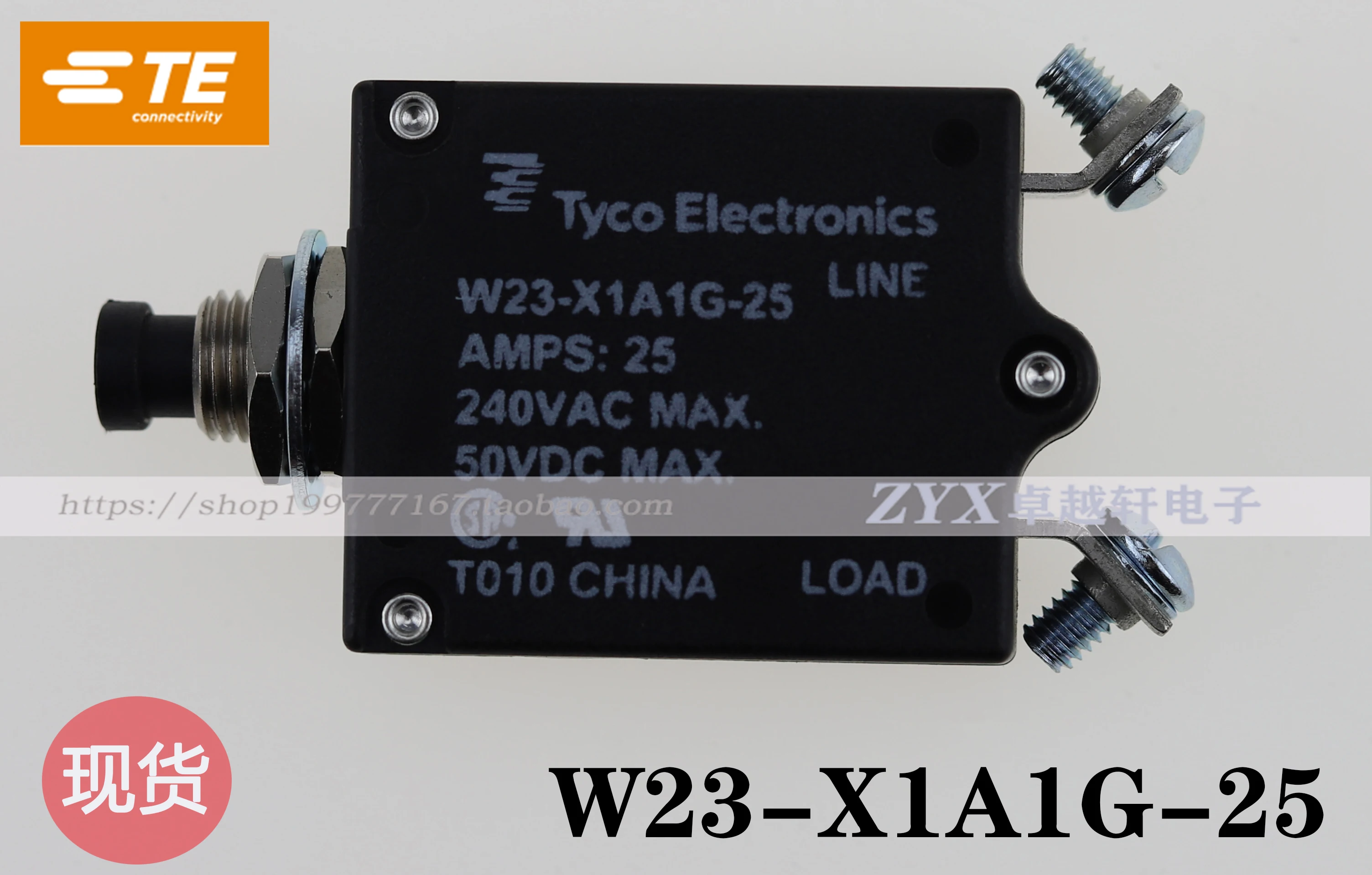 

Tyco TE W23-X1A1G-3 5 7.5 10 15 20 25 30 40 50Amps Circuit Breaker Original W23-X1A1G-5A-7.5A-10A-15A-20A-25A-30A-40A-50A