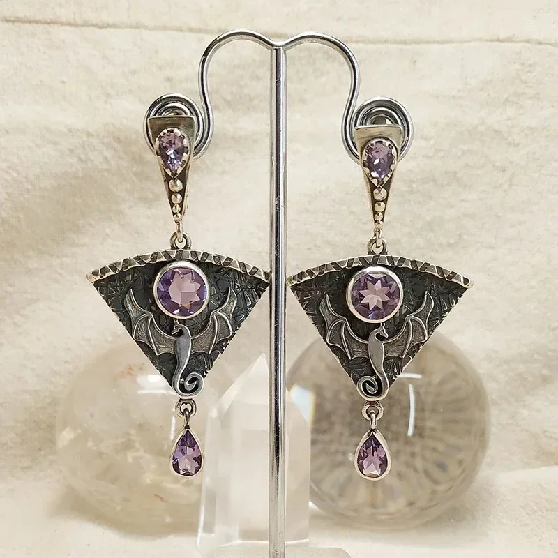 Vintage Drop Earrings Women Fashion Party Brincos Jewelry Wedding Statement Zircon Drop Earrings Accessories Mujer