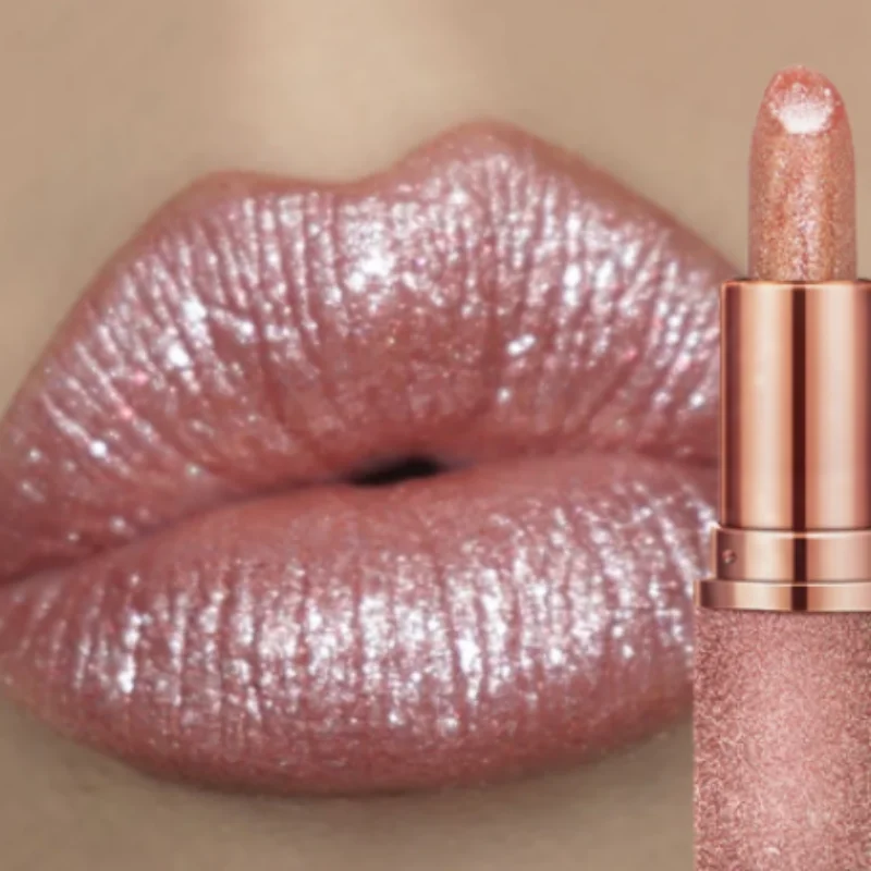 

New Glitter Star Lipstick Diamond Lipstick Temperature Changing Color Long Lasting Waterproof Nude Makeup Moisturizing Lipstick