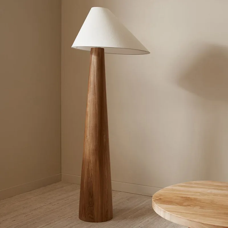 

Japanese retro tea room living room bedroom sofa bedside log wind study floor lamp