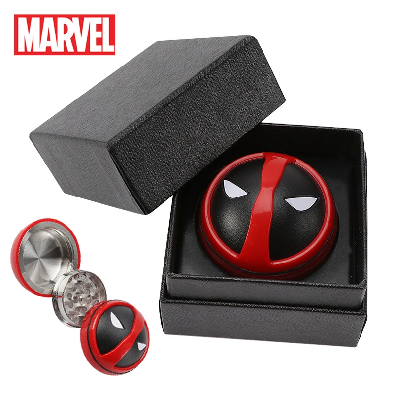 

Marvel Deadpool Smoke Grinder Alloy Cartoon Anime Figures Spherical Model Decoration Smoke Crusher Grinding Christmas Gift Set