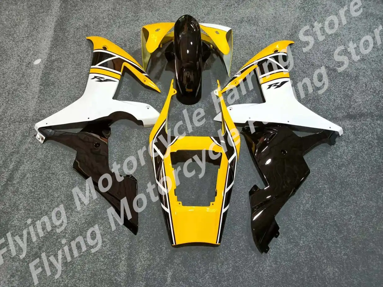 Nn-For  YZFR1 02-03 YZF1000 yellow white YZF R1 02 03 YZF 1000 YZF-R1 yellow white black 2002 2003 Fairing for Yamaha