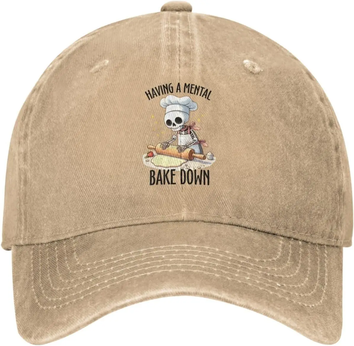

Funny Skeleton Staying Alive Sunflower Baseball Cap Golf Hat Dad Hat Vintage Cotton Washed Baseball Caps for Women Man