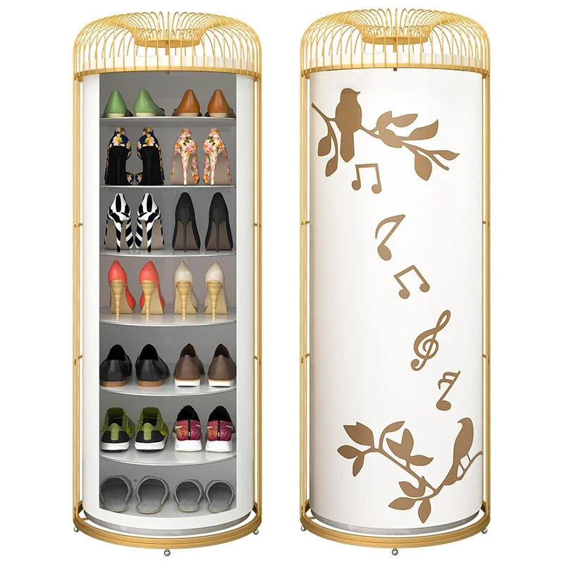 Creative bird cage storage cabinet, living room decoration cabinet, shoe cabinet, household cylindrical shoe rack