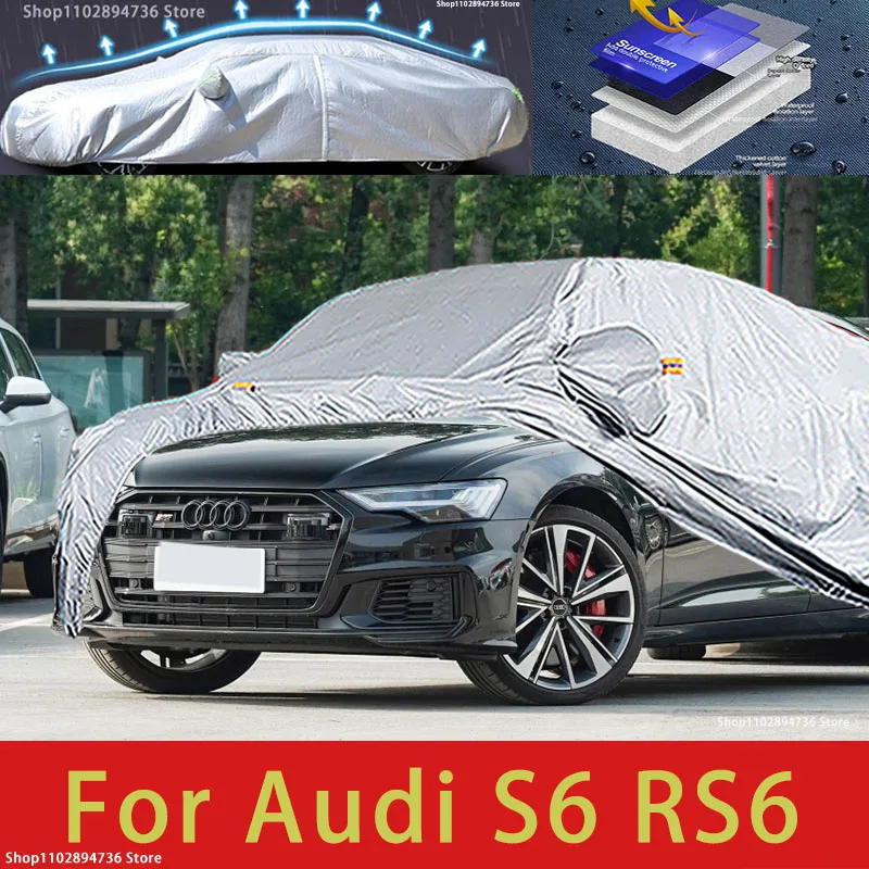 

For Audi S6 RS6 one layer Outdoor Protection Full Car Covers Snow Cover Sunshade Waterproof Dustproof Exterior Car accessories