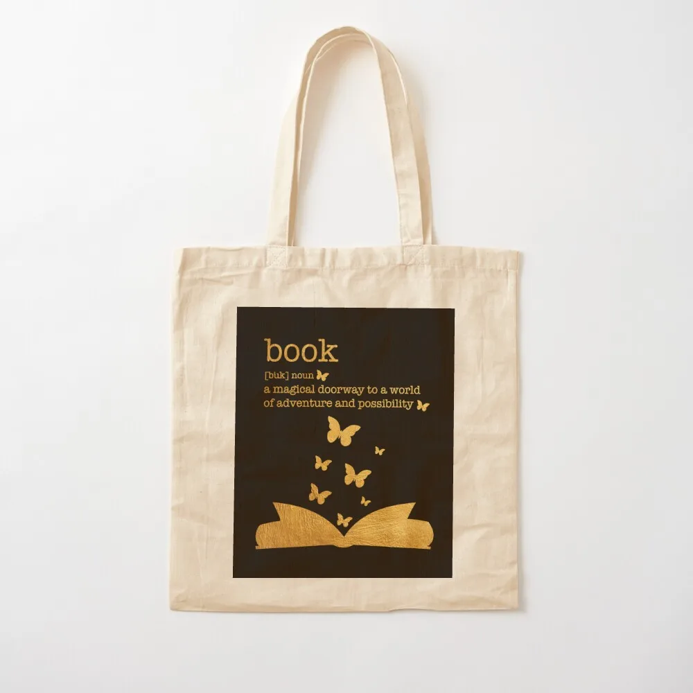 Book - Noun - A Magical doorway to a world of adventure and possibility Tote Bag women bag tote bags aesthetic
