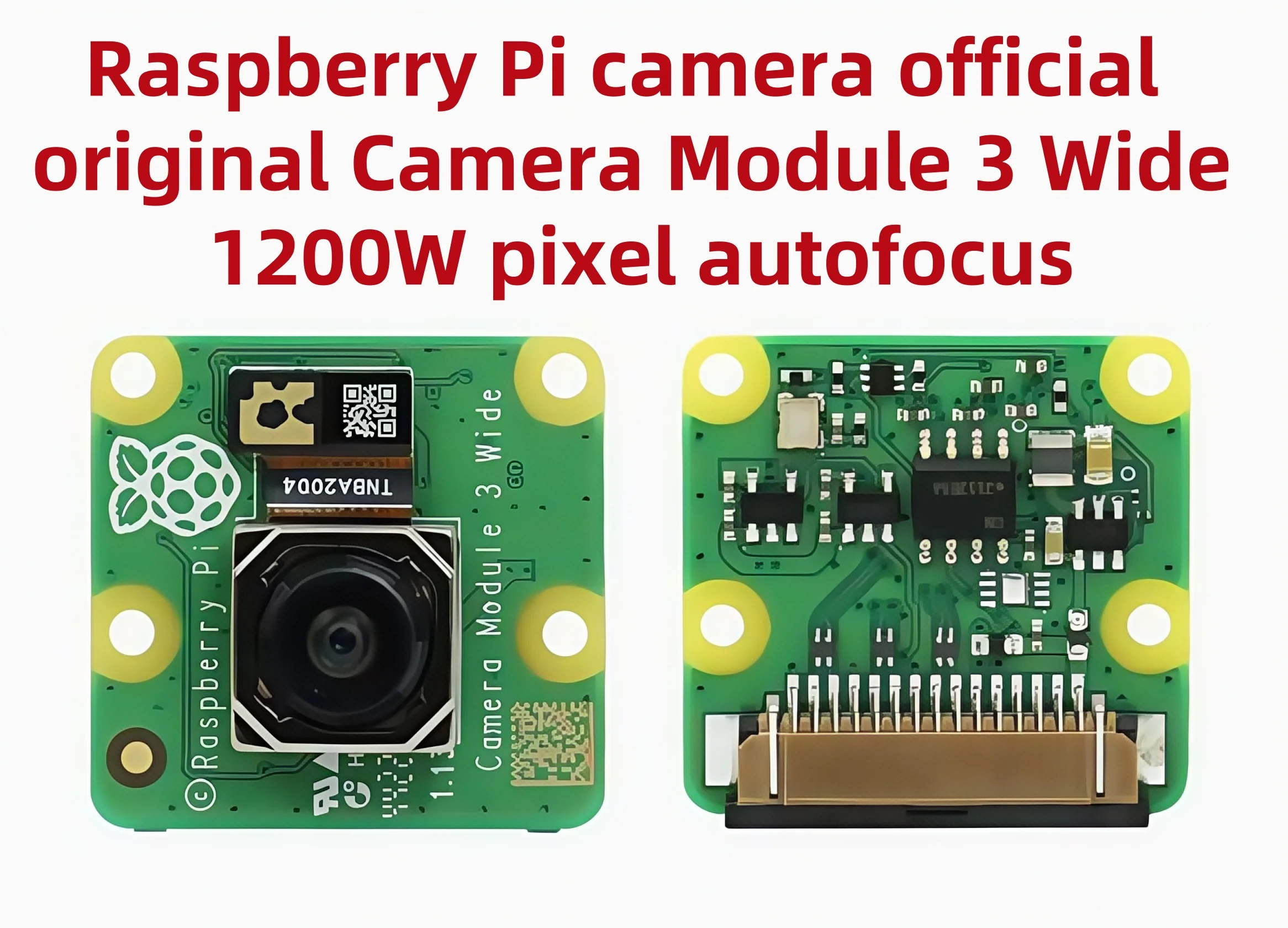 

Официальный оригинальный модуль камеры Raspberry Pi, 3 ширины, 1200 Вт, пиксель, автофокус