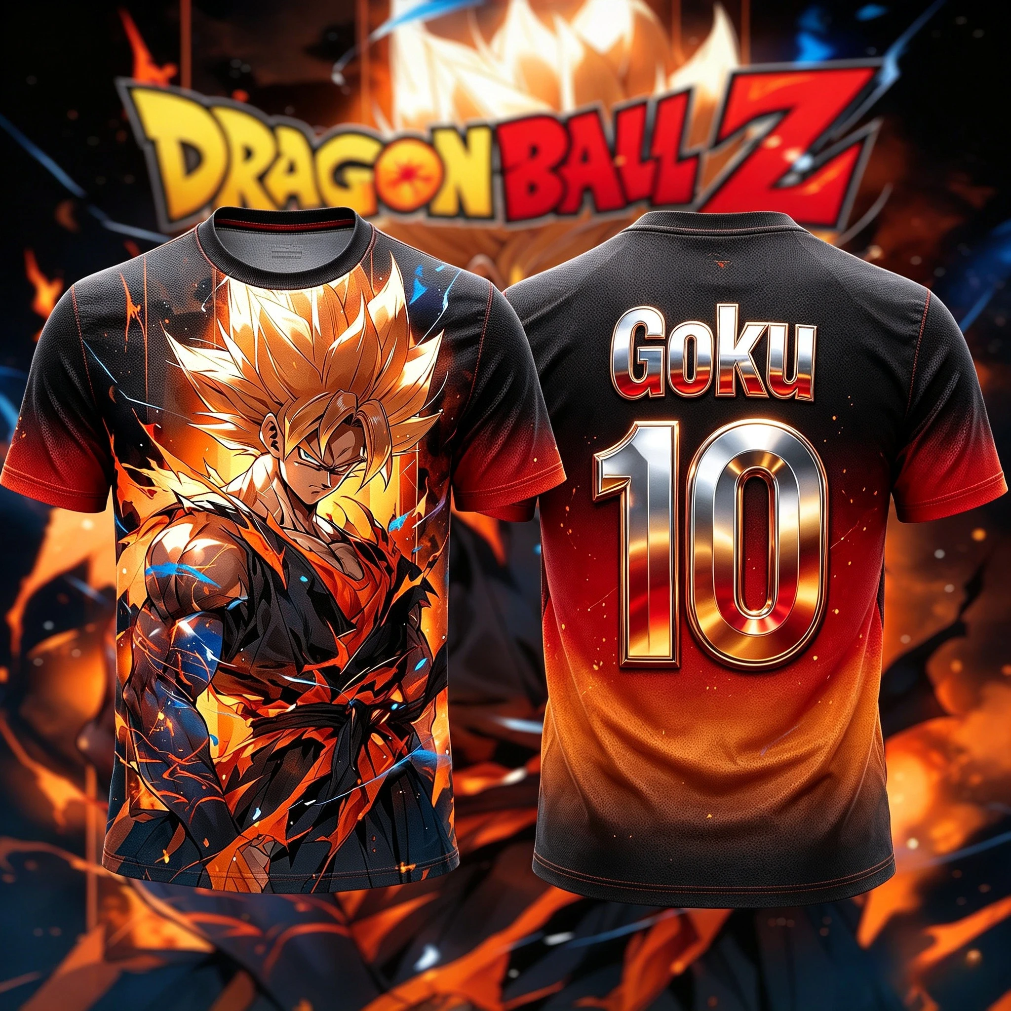 2026 Neues Fußballtrikot für Erwachsene Herren Nr. 10/7 Goku 3D-gedrucktes T-Shirt Kinder Anime T-Shirt Spezielles Kindertrikot Atmungsaktiv Y2k