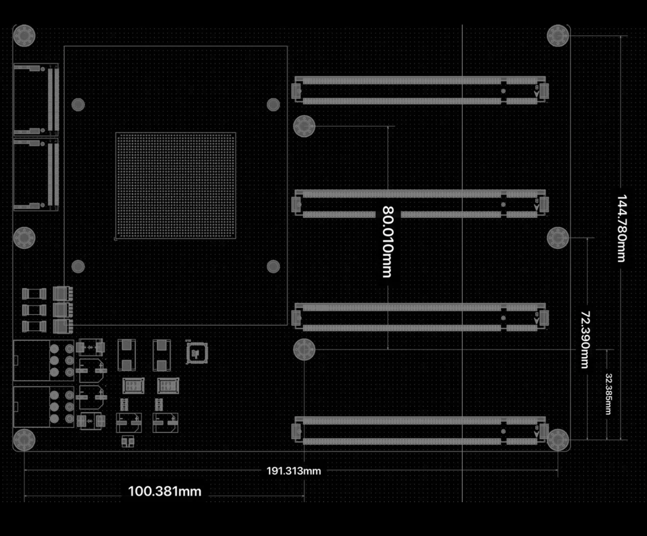 2025 جديد Plx88080 رقاقة PCIe 4.0 بطاقة التوسعة 4 منافذ إضافة على بطاقات وحدة معالجة الرسومات مجلس المكونات في المزدوج واسعة
