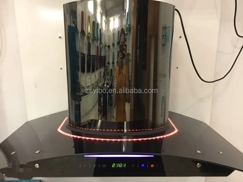 新デザイン ブラック チタン チムニー レンジフード キッチンフード