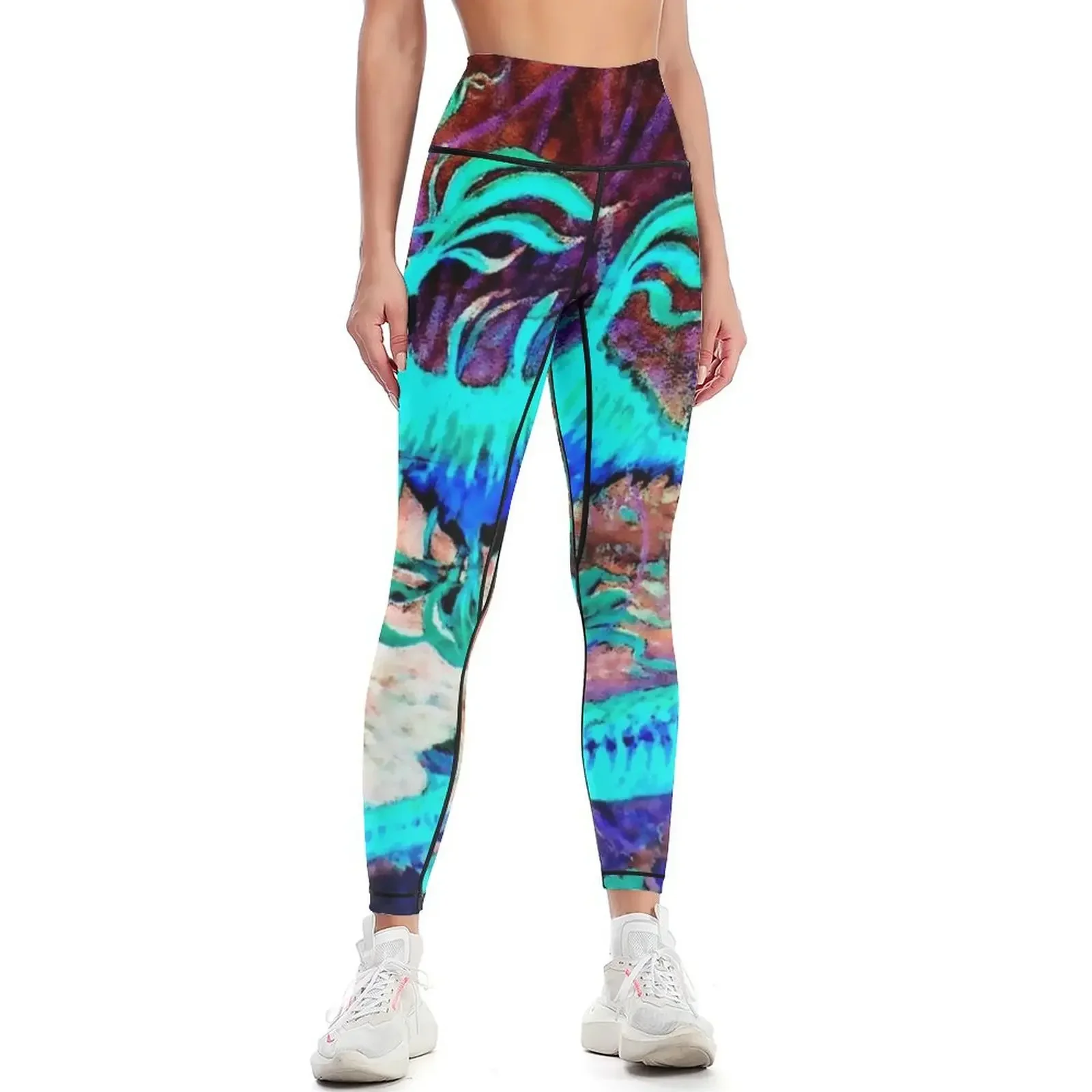

seahorses colorful Leggings Women's gym Women's high waist Women sportwear sports for Womens Leggings