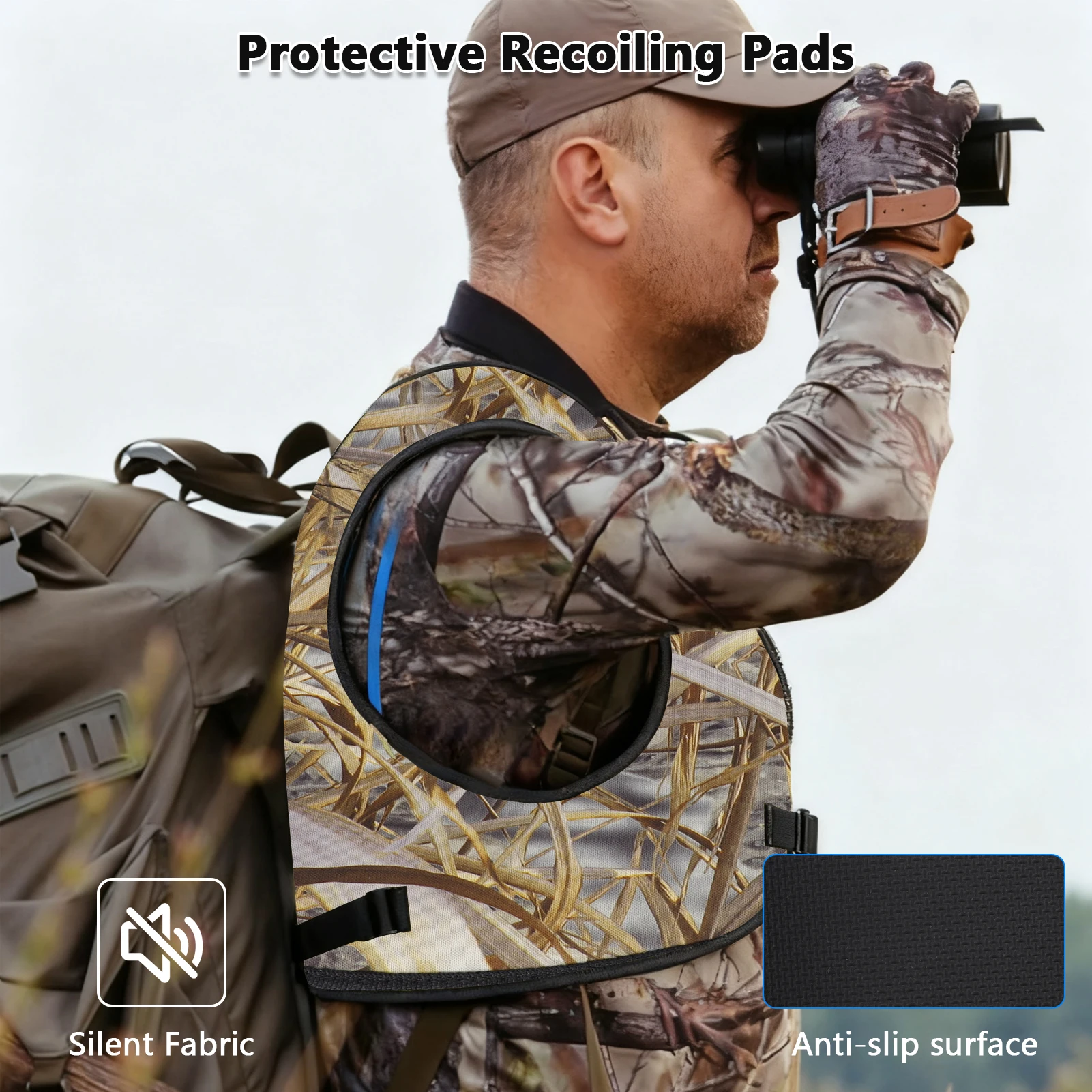 Adjustable Shoulder Thick Guard Cushion Shoulder Pad Shock Absorbent Adjustable Guard for Right Hand Range Recoiling Padding