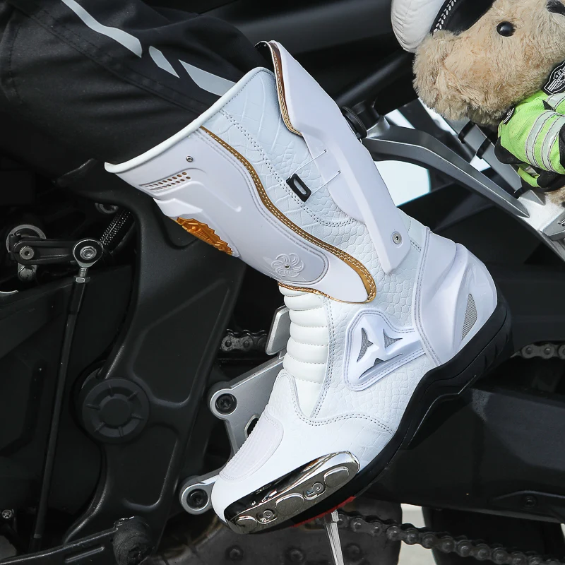 New Professional Motorcycle Platform Boots Motorcycle Cross-country Racing Boots Breathable Wear Safety To Protect Motorcyclists